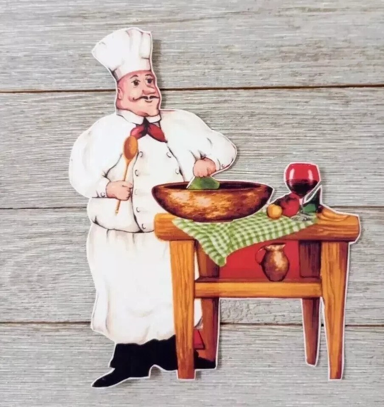 italian chef kitchen wall safe sticker table 10 inch