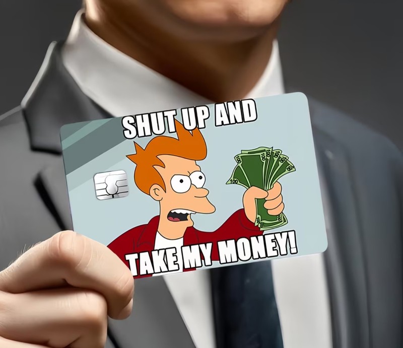 Shut Up and Take My Money Credit Card Skin Sticker Free Shipping US Seller