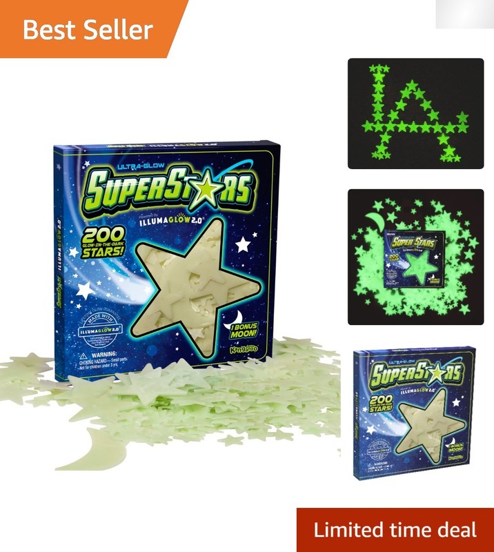 Transform Your Child’s Room with 200 Illuminating Glow Stars – Safe & Reusable!