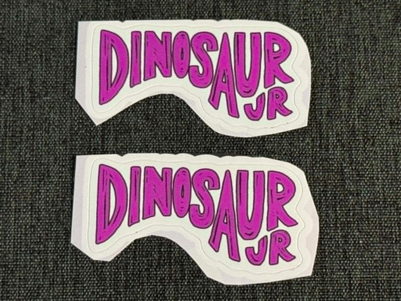 Lot (2) DINOSAUR JR. 1 1/4″ x 2 1/2″ Band Logo STICKERS Fast! Free Ship!