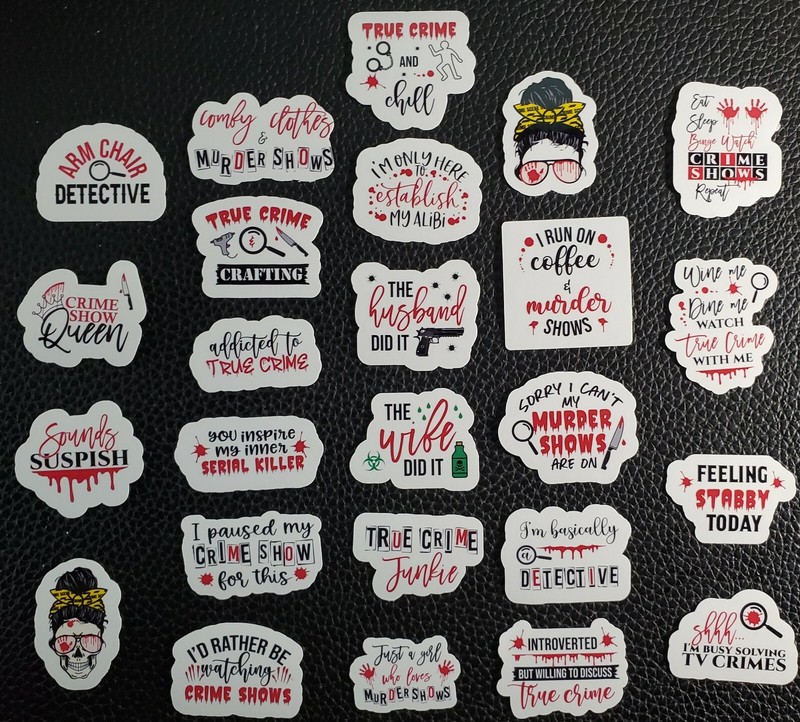 True Crime Vinyl Stickers