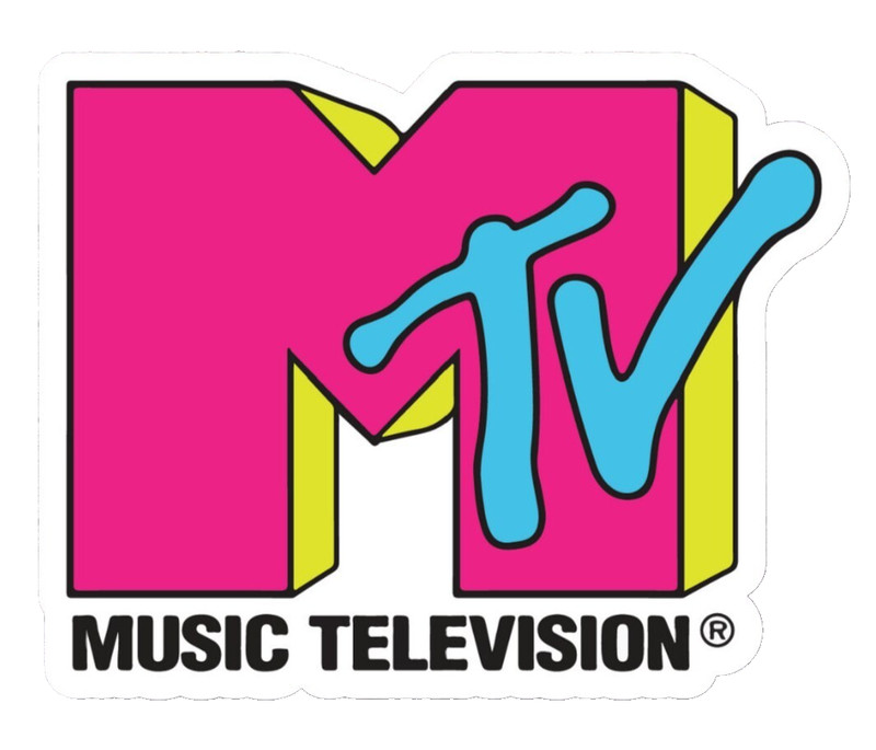 MTV Music Television Die Cut Sticker *NEW* Measures 3″ Wide