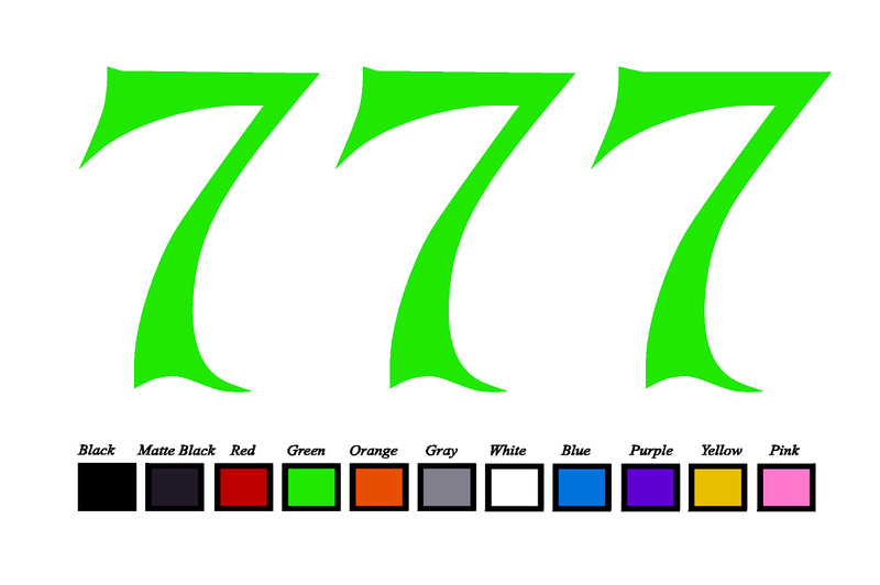 Lucky 7's LOGO Vinyl Decal Sticker Emblem Car Truck Window 4" 6" 8" gallery