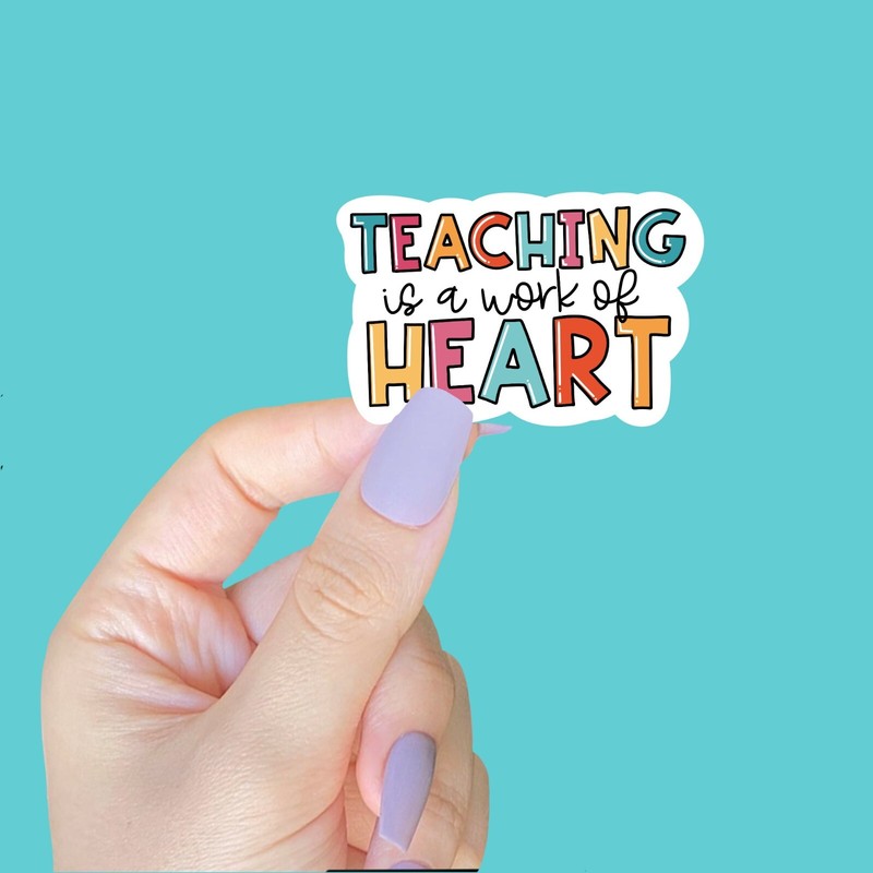 Teacher Glossy Vinyl Sticker Set Of 6 | College University Sorority Water gallery