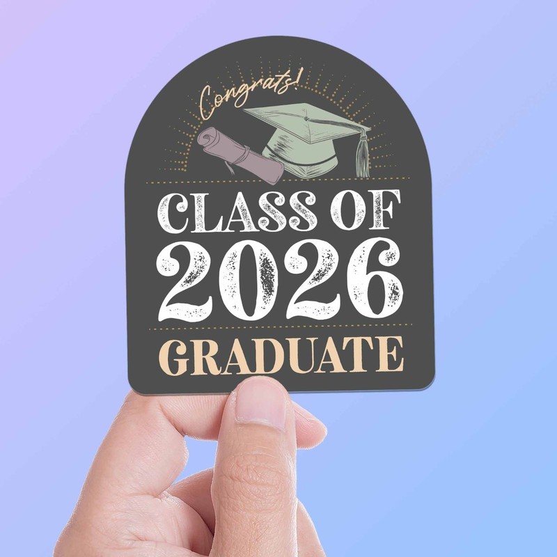 Class of 2026 Graduation Sticker – High School & College Grad Gift Decals