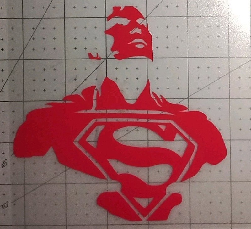 Diecut Vinyl SuperMan Silhouette Decal Sticker Comic Colored BatMan 4×5 Inch!