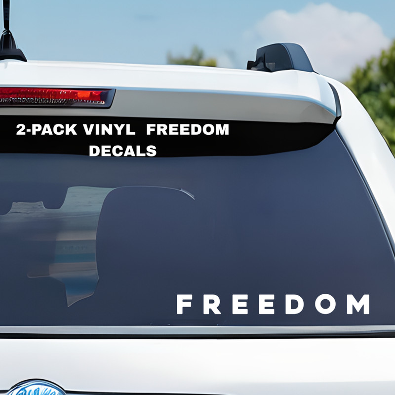 Charlie Kirk FREEDOM 2-PACK 8″ Vinyl Decals. True American Patriot.