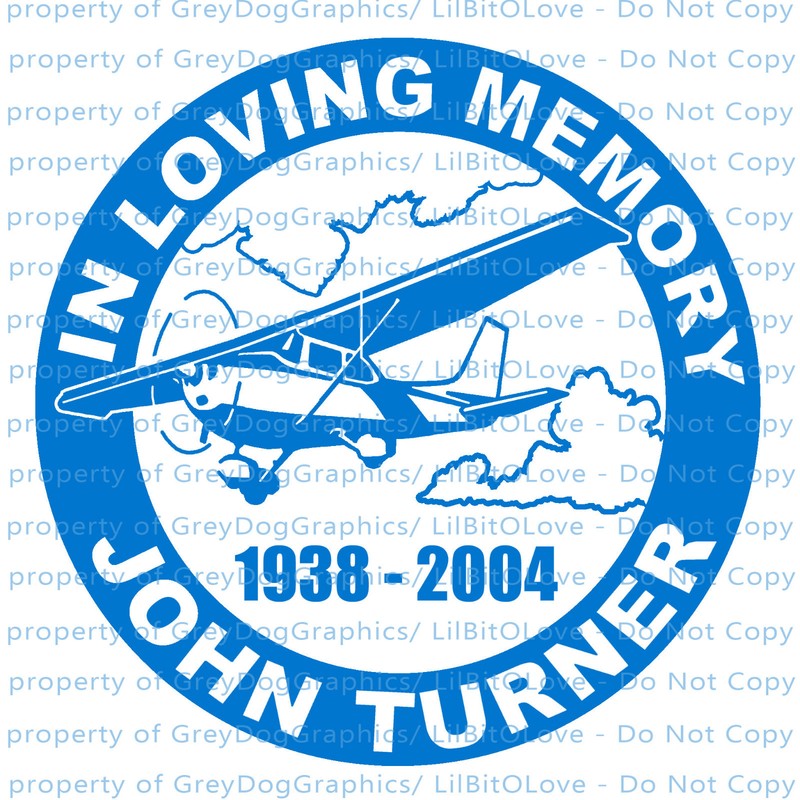 In Loving Memory Pilot Decal Vinyl Decal Cessna Plane Small Airplane Name Years