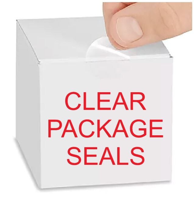 1.50" Clear Round Tamper Seal Label Dots Stickers Package Seals 1.50 Inch Dot