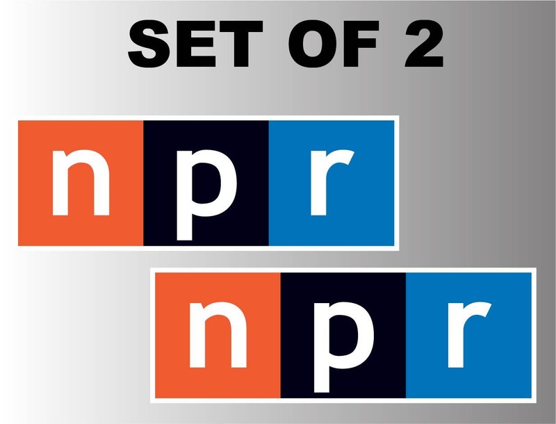 NPR National Public Radio Set of 2 (5 Sizes) Vinyl Sticker Decal