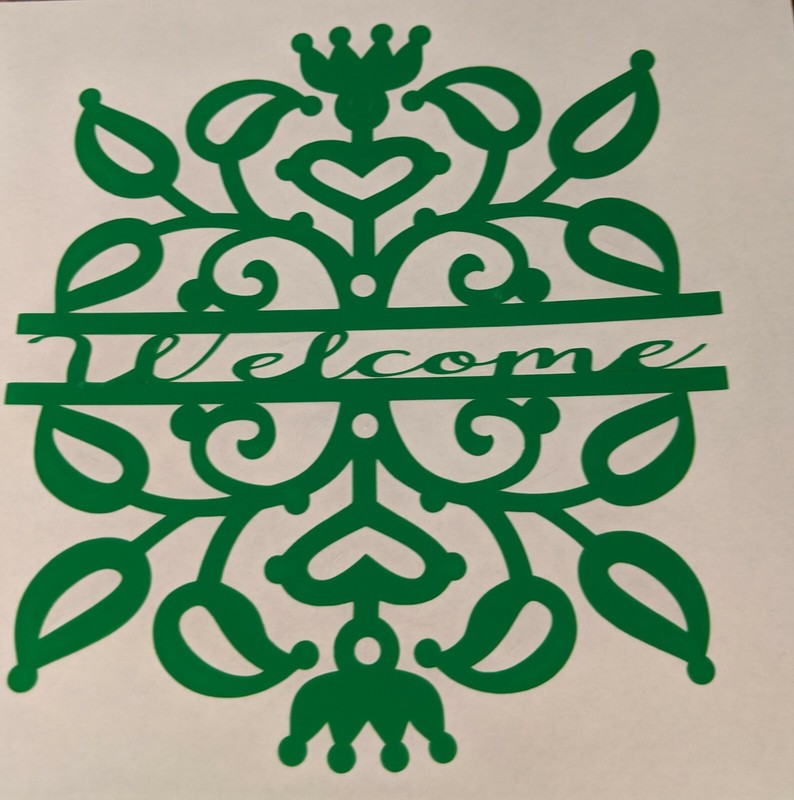 Welcome Door Wall Decal Sticker Green Home Decor