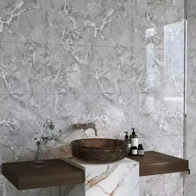 3D Marble Tile Wall Stickers Waterproof Self Adhesive Kitchen Bathroom Decor gallery