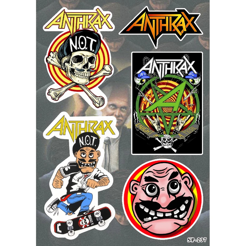 Anthrax Sticker Pack | N.O.T. Cartoonish Art Charlie Thrash Heavy Metal Band
