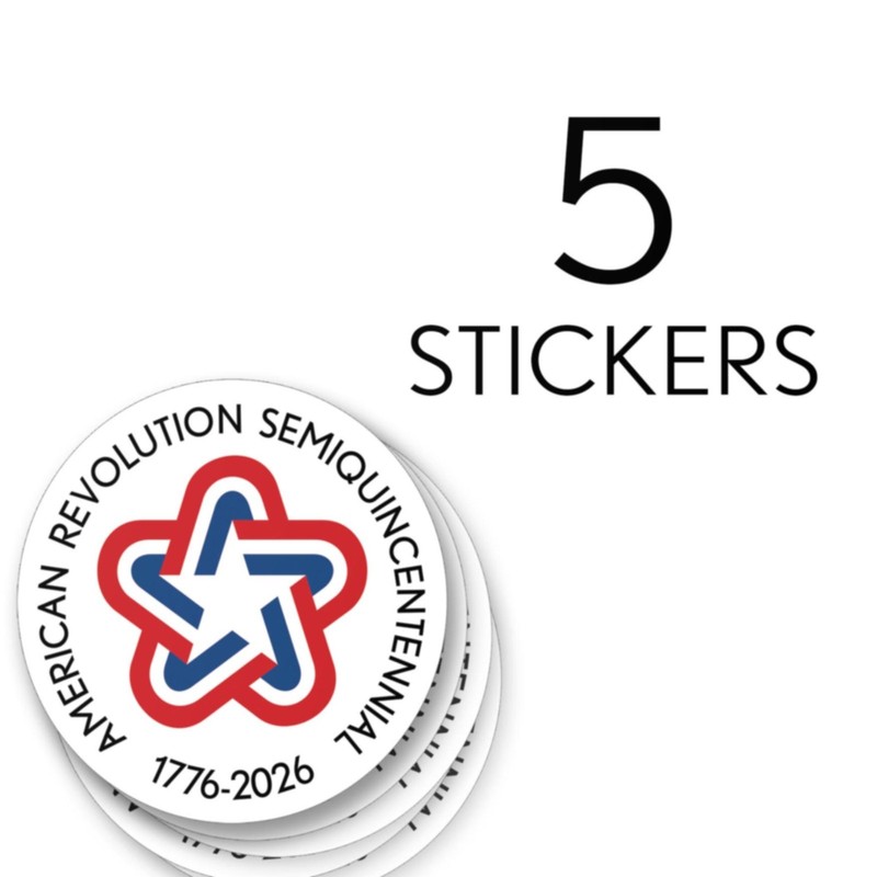 USA Stickers – Celebrate 1776-2026 – Retro Star America, Semiquincentennial, 250