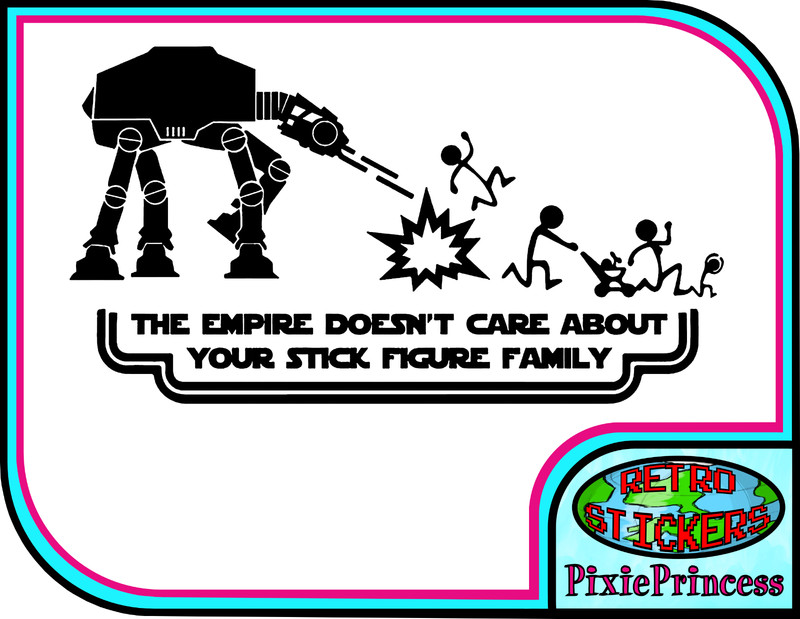 Star Wars Empire At Fun G Vinyl Sticker Car Bike Truck Window Wall Art Movie