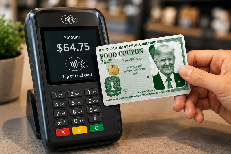 Trump Food Coup on Credit Card Skin Funny Meme Vinyl Sticker Card Wrap gallery